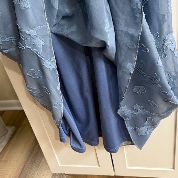 Baltic Born June Smocked Midi Dress Blue Floral Chiffon Size 2X - Picture 10 of 12